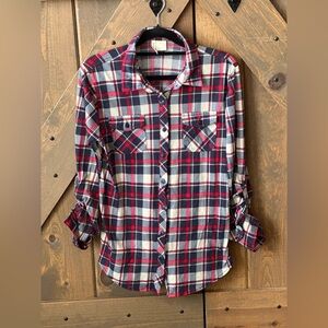 Bass Pro Shops Red and Blue Plaid Shirt